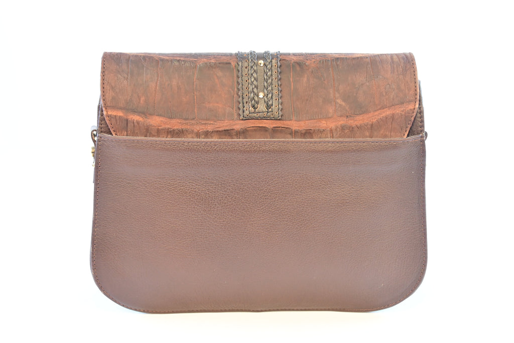 BOLSA COCODRILO TIRA TEJIDO BRILLO