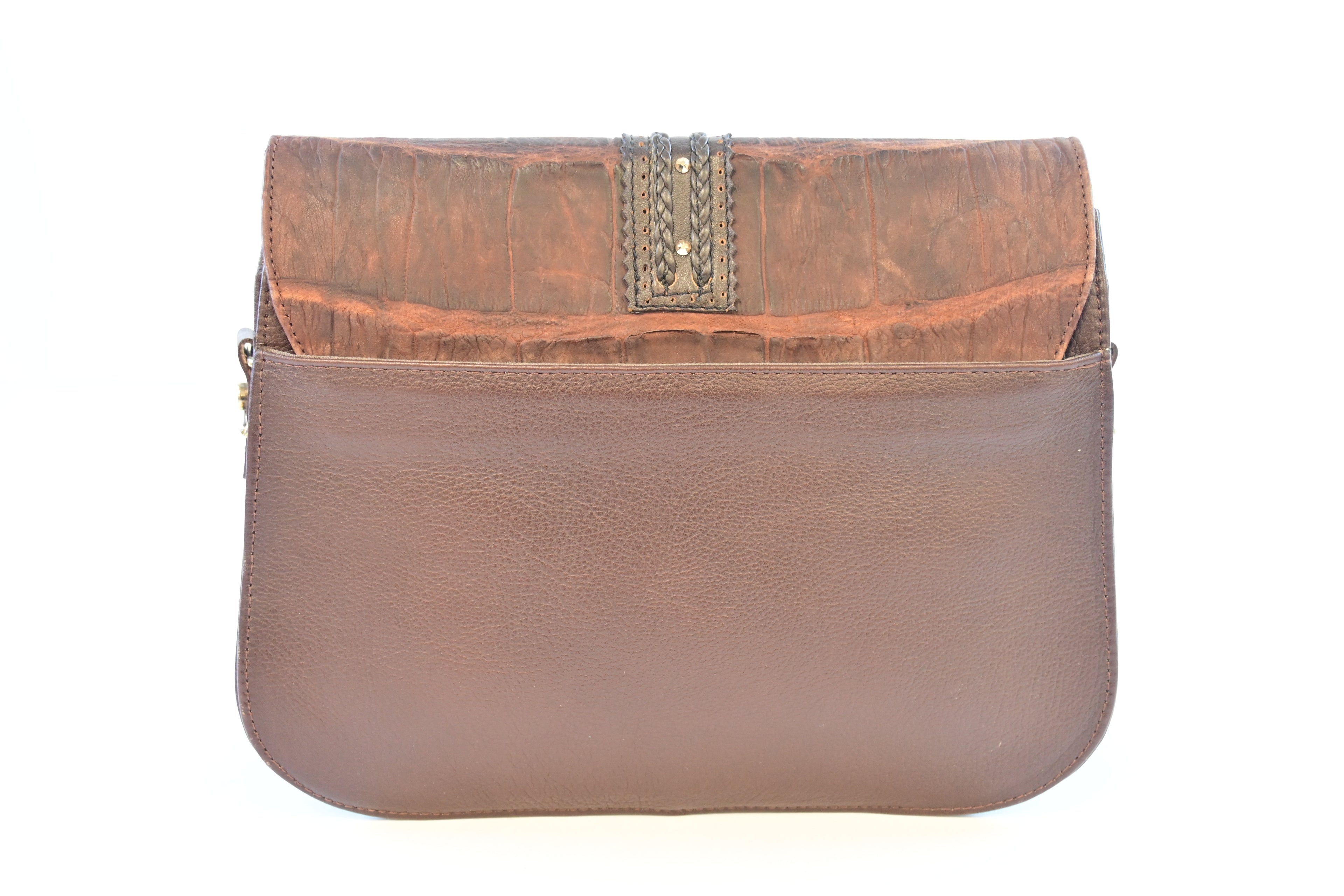 BOLSA COCODRILO TIRA TEJIDO BRILLO