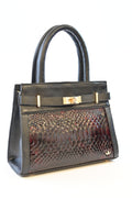 BLACK CHERRY PYTHON HANDBAG