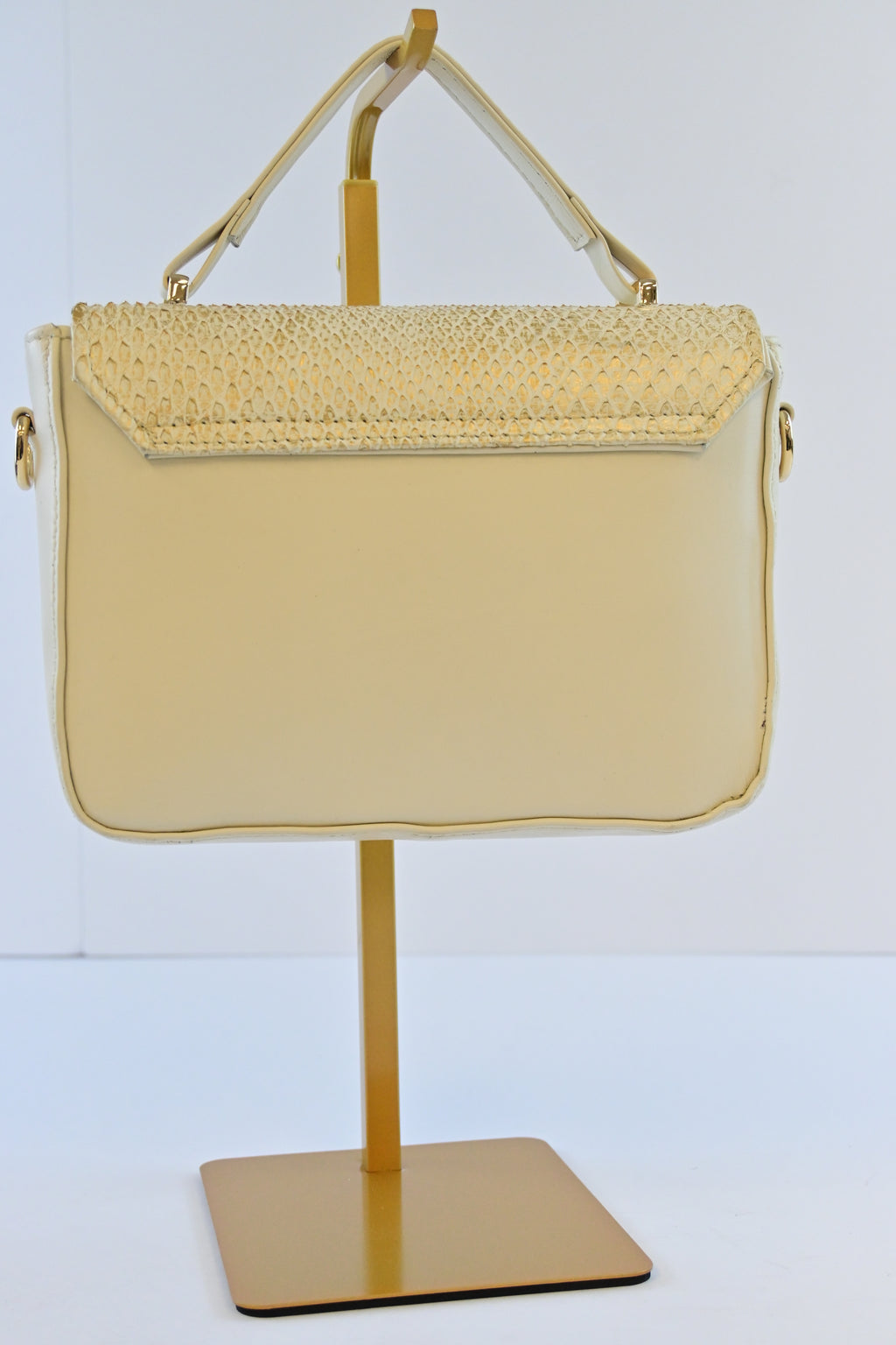 CROSSBODY WHITE & GOLD PYTHON