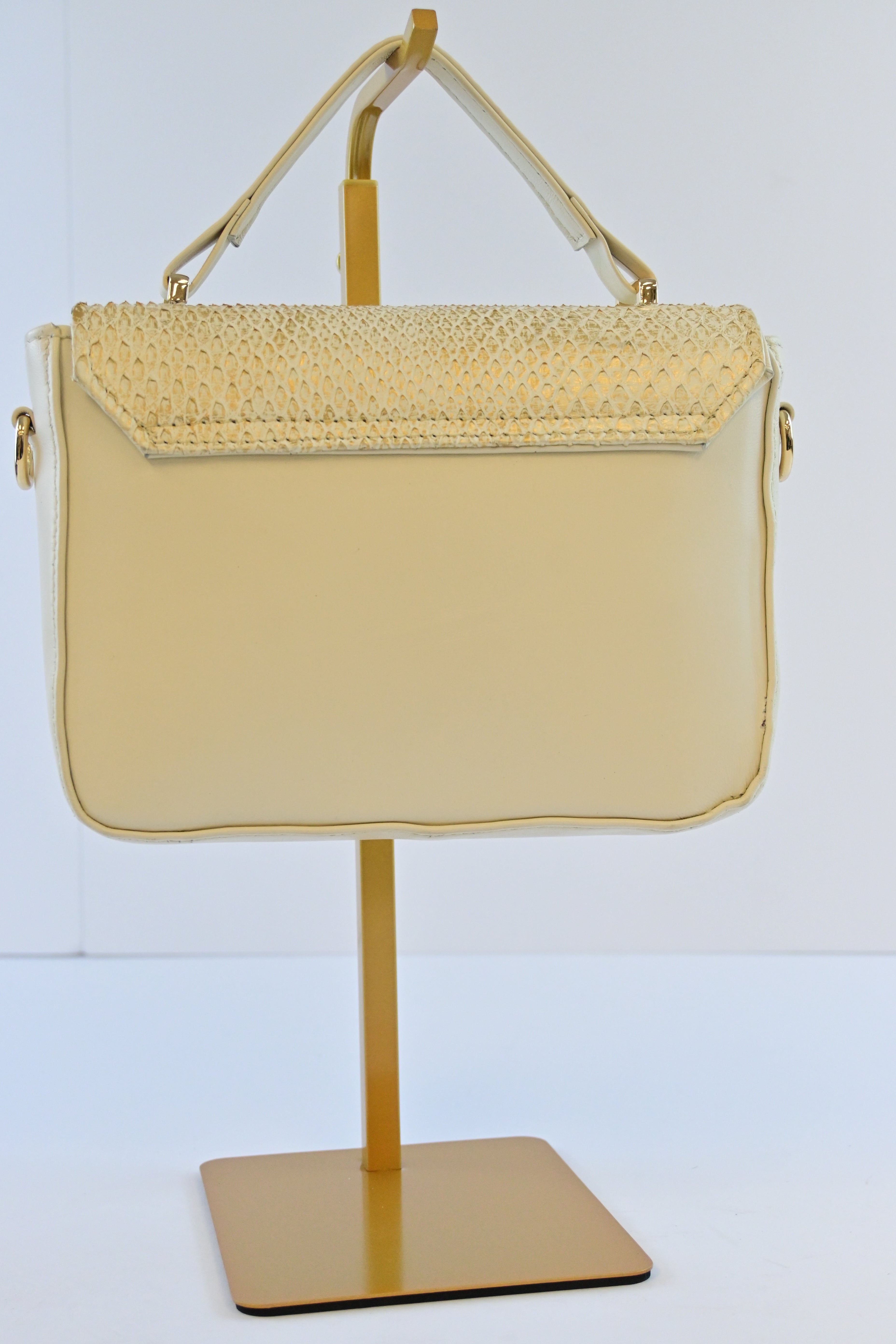 CROSSBODY WHITE & GOLD PYTHON