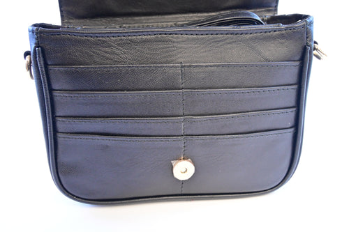 BLACK OSTRICH CROSSBODY