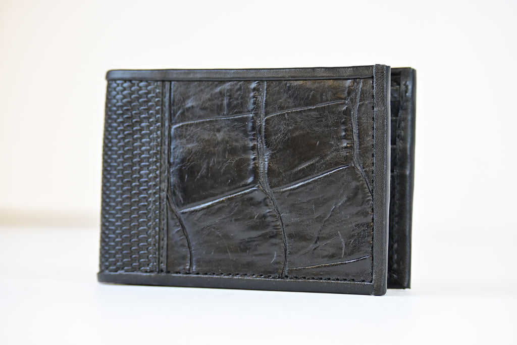 Crocodile and Ovine Bi-Fold Wallet