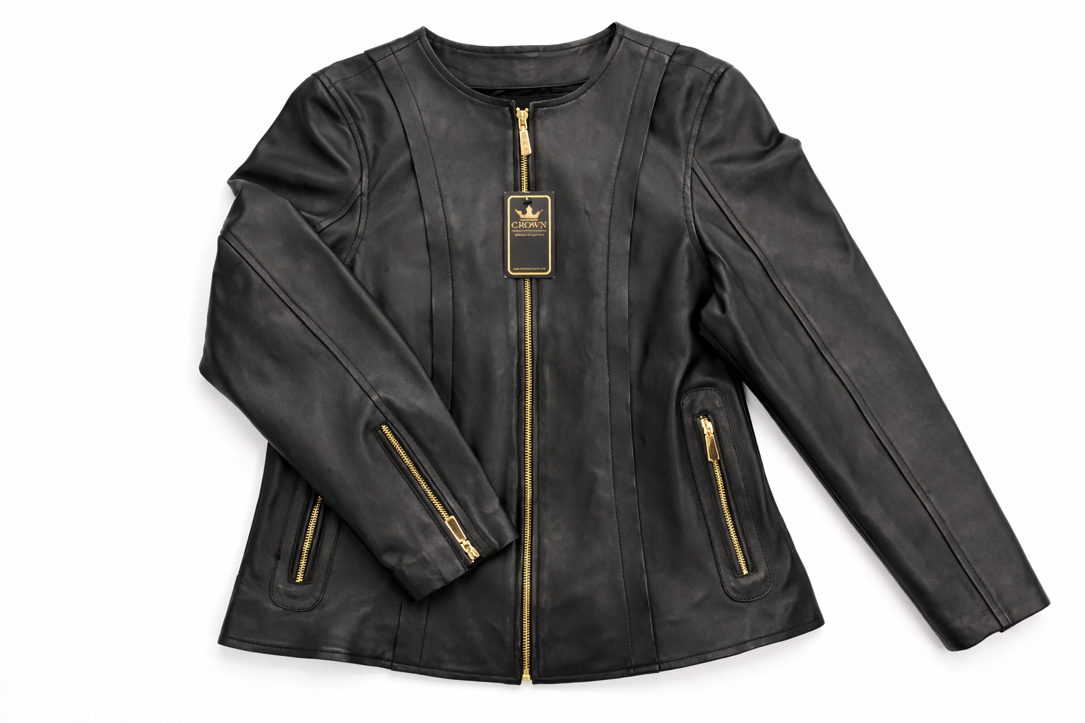 CROWN DAMA - NEGRO Y DORADO - NCH37