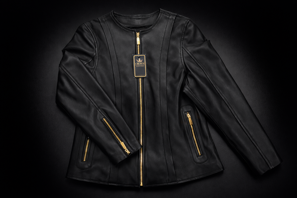 CROWN DAMA - NEGRO Y DORADO - NCH37