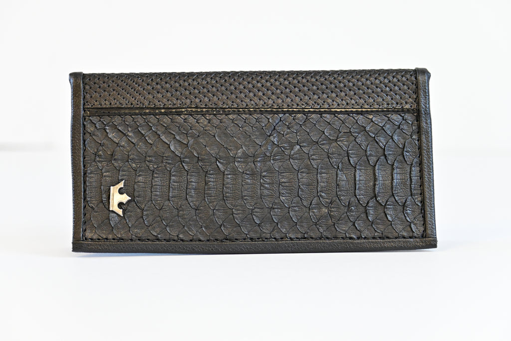 Black Python Skin Rodeo Wallet