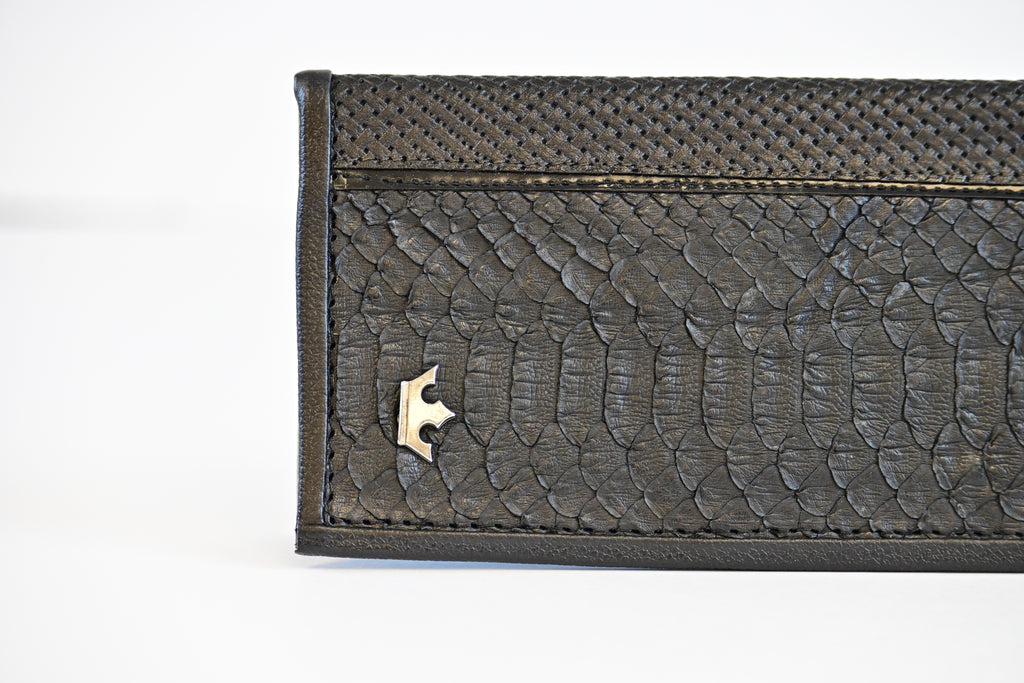 Black Python Skin Rodeo Wallet