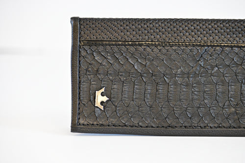 Black Python Skin Rodeo Wallet